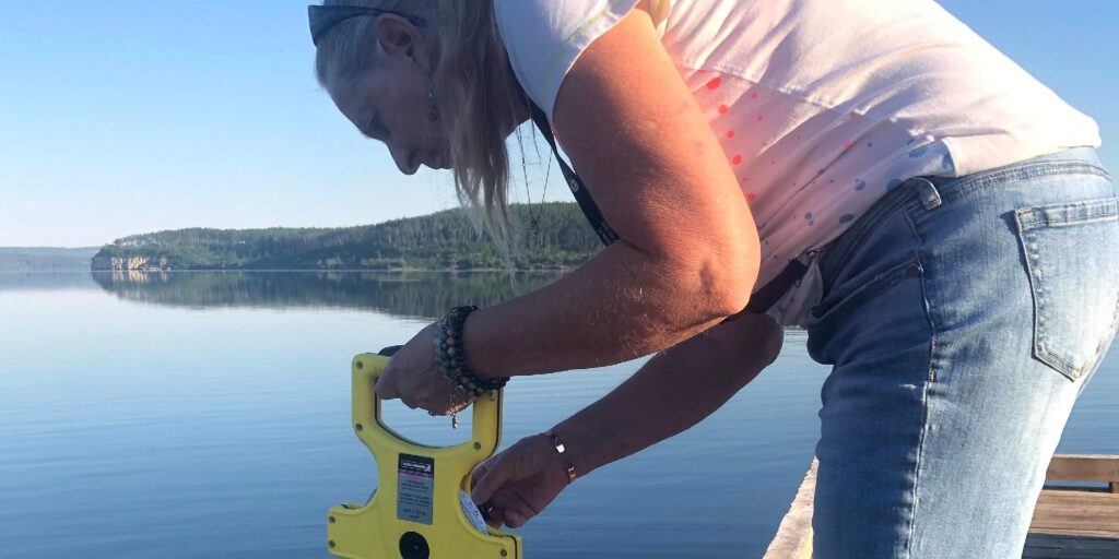 Algae sampling #3 (Beatton park) secchi measurement